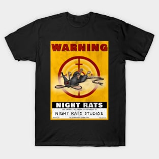 NIGHT RATS STUDOS WARNING POSTER YELLOW T-Shirt